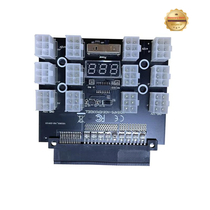 YD PCI-E 12V 50Pin to ATX 12 X - 2400W Server Psu Breakout Board ulasan dan harga