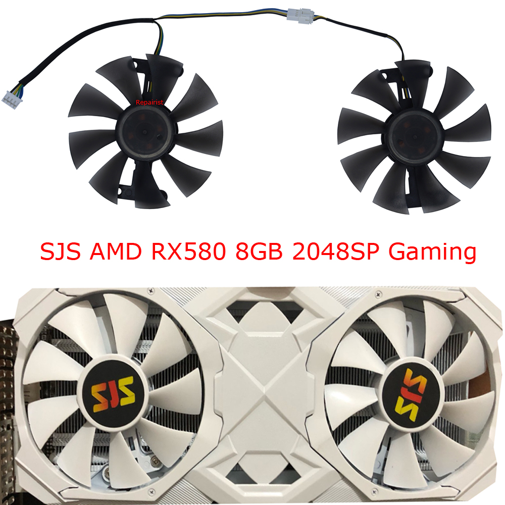 2Pcs/Set,Video Cards Fan,FL801 - Rx 580 8Gb 2048Sp Gpu ulasan dan harga