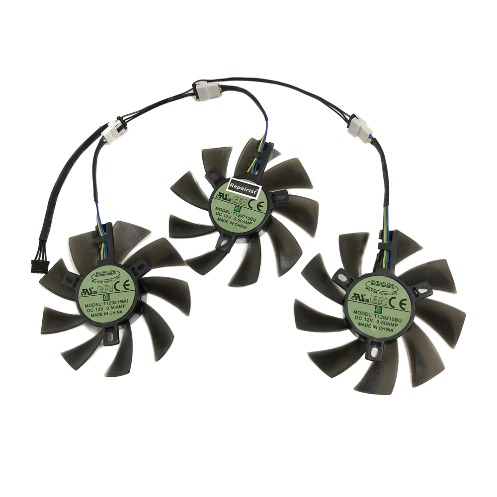 3Pcs/Set DIY T129215BU,GPU Coo - Rx 5700 Xt 8Gb Video Card ulasan dan harga