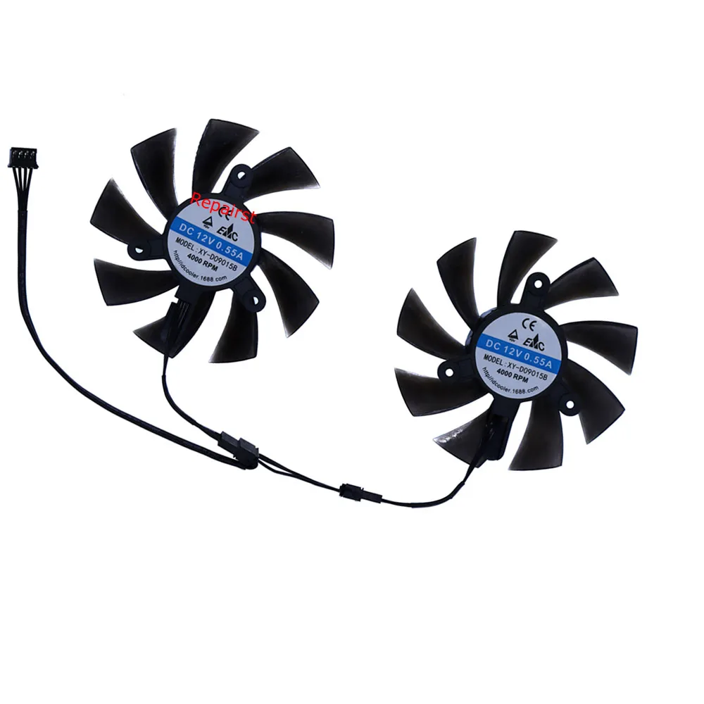 2Pcs/Set,Graphics Card Fan,GPU - Rx 580 8Gb 2048Sp Gpu ulasan dan harga