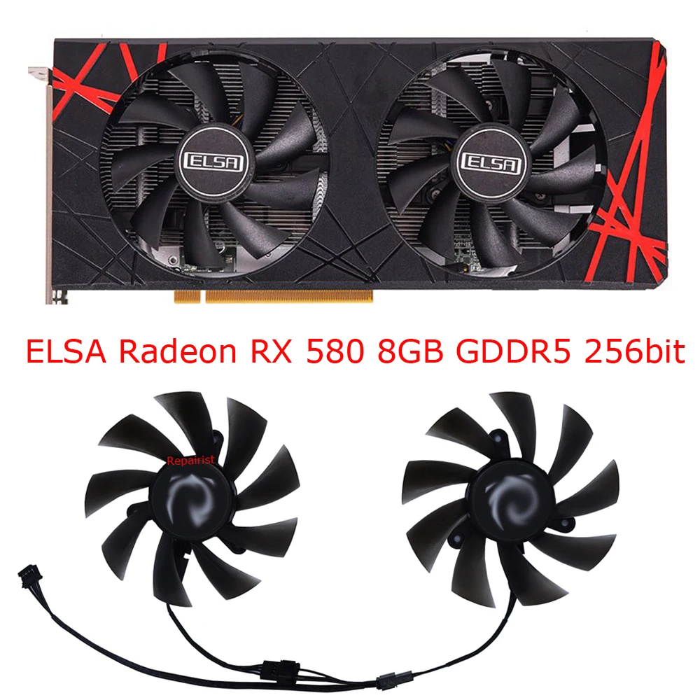 2Pcs/Set,Graphics Card Fan,GPU - Rx 580 8Gb 2048Sp Gpu ulasan dan harga