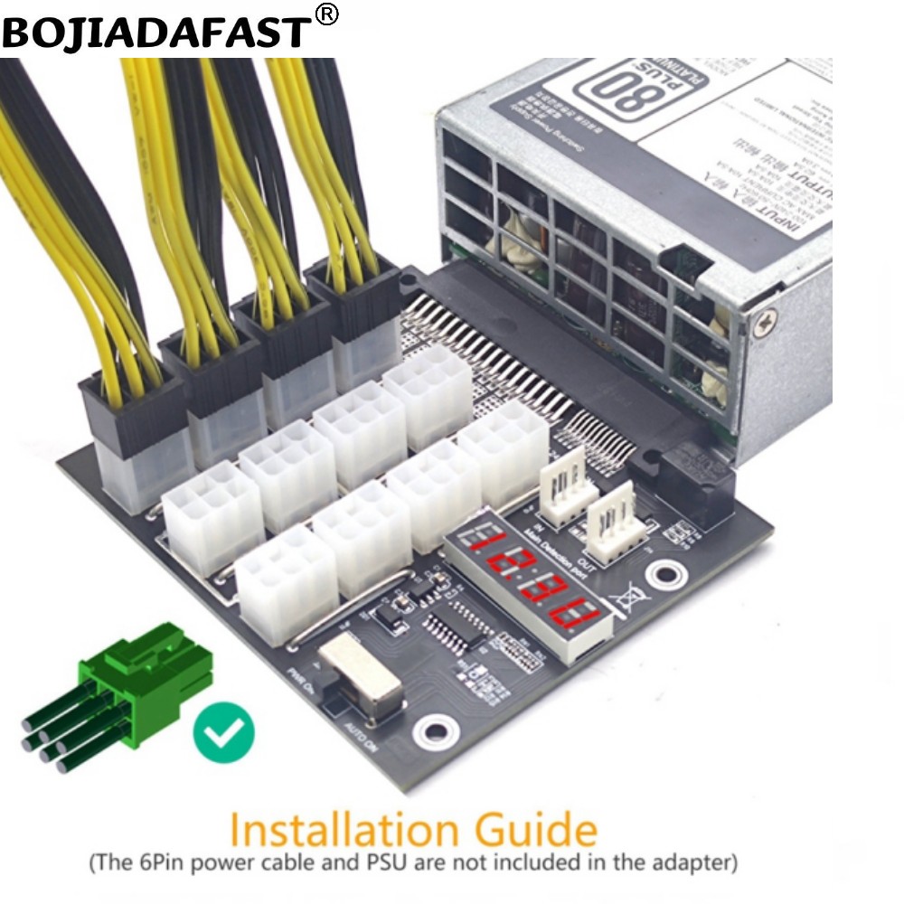 12 Ports PCIE 6Pin Connector S - 2400W Server Psu Breakout Board ulasan dan harga