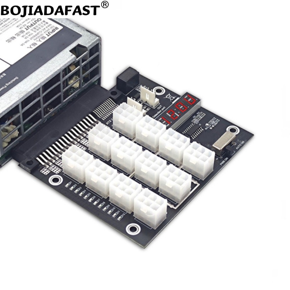 12 Ports PCIE 6Pin Connector S - 2400W Server Psu Breakout Board ulasan dan harga